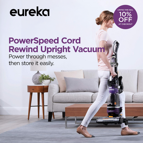  NEU202C PowerSpeed Cord Rewind Upright Vacuum
