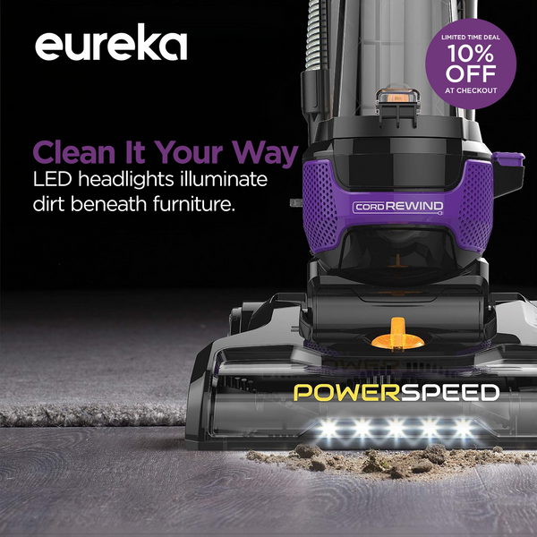 NEU202C PowerSpeed Cord Rewind Upright Vacuum